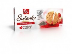 REJ Sušenky grahamové jahodové s chia 120 g