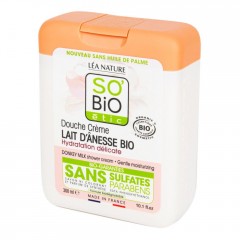 SO’BIO ÉTIC Gel sprchový a koupelový s oslím mlékem 300 ml