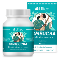 LIFTEA Kombucha - Paměť a koncentrace 60 tobolek